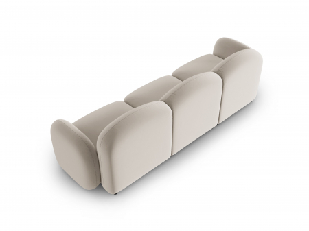 Canapea Blair cu 3 locuri si tapiterie din catifea, bej [2]