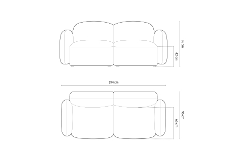 Canapea Blair cu tapițerie din catifea [5]