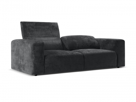 Canapea Cruz cu 3 locuri, tetiere reglabile si tapiterie din tesatura structurala, anthracite [3]