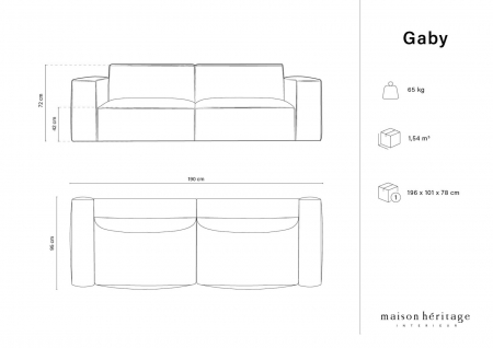 Canapea cu 2 locuri Gaby si tapiterie din catifea [4]