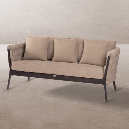 Mobilier Gradina - Canapea de exterior cu 2 locuri Rebecca,cadru din aluminiu. 176 x 83 x 74 cm