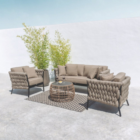 Canapea de exterior cu 2 locuri Rebecca,cadru din aluminiu. 176 x 83 x 74 cm [1]