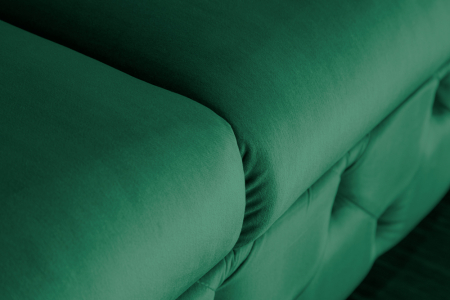 Canapea cu 3 locuri Modern Barock cu tapiterie din catifea si lemn de pin, verde [7]