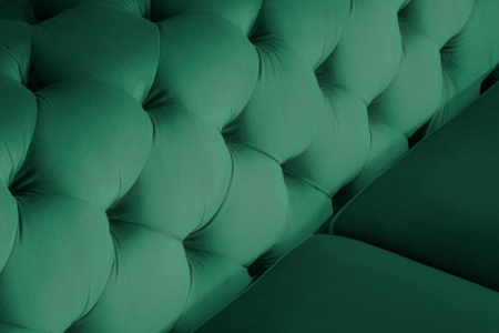 Canapea cu 3 locuri Modern Barock cu tapiterie din catifea si lemn de pin, verde [6]
