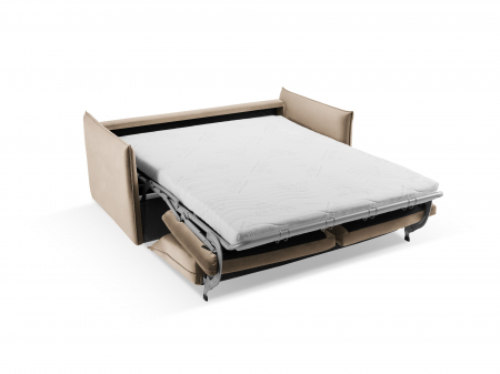 Canapea extensibila Agate cu 2 locuri si saltea inclusa, bej [1]