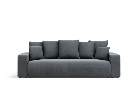 Canapele extensibile - Canapea extensibila Jini cu 3 locuri si tapiterie din catifea
