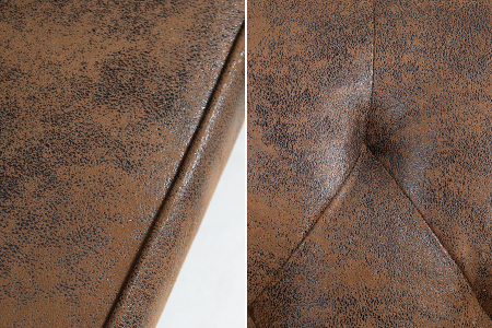 Canapea extensibila Maison Belle cu 3 locuri si tapiterie din microfibra, maro [6]