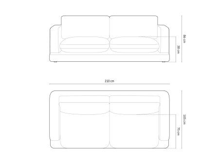 Canapea Ibiza cu tapițerie din țesătură structurală [5]