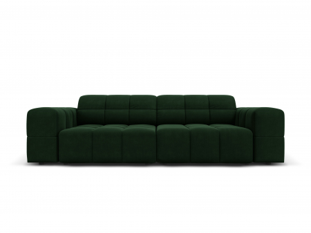Canapea Jennifer cu 3 locuri si tapiterie din catifea, verde inchis [0]