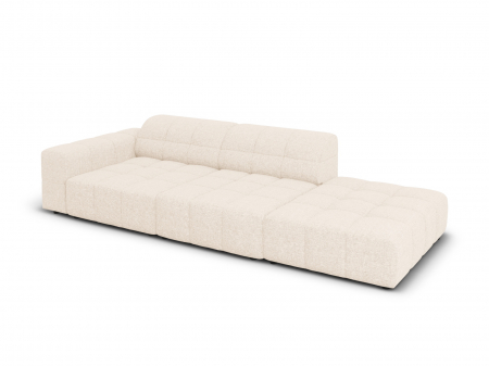 Canapea Jennifer cu colt pe partea dreapta si tapiterie din tesatura strucurala, bej deschis [2]