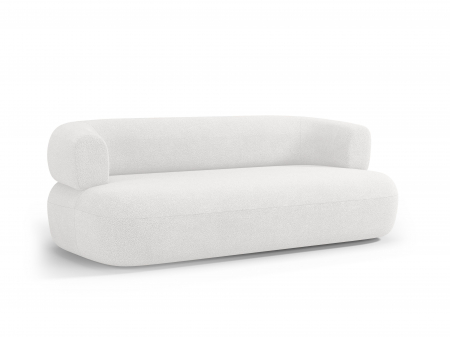 Canapea Jenny cu 3 locuri si tapiterie boucle, alb ivory [3]