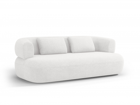Canapea Jenny cu 3 locuri si tapiterie boucle, alb ivory [1]