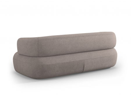 Canapea Jenny cu 3 locuri si tapiterie boucle, maro deschis [2]