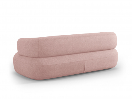 Canapea Jenny cu 3 locuri si tapiterie boucle, roz [2]