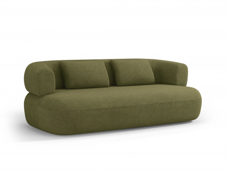 Canapea Jenny cu 3 locuri si tapiterie boucle, verde [1]