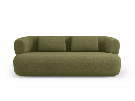 Canapele - Canapea Jenny cu 3 locuri si tapiterie boucle, verde