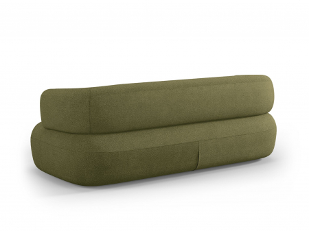 Canapea Jenny cu 3 locuri si tapiterie boucle, verde [2]