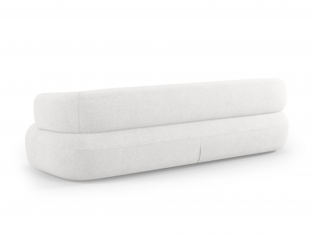 Canapea Jenny cu 4 locuri si tapiterie boucle, alb ivory [2]