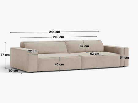 Canapea Jodie cu tapițerie din boucle [3]