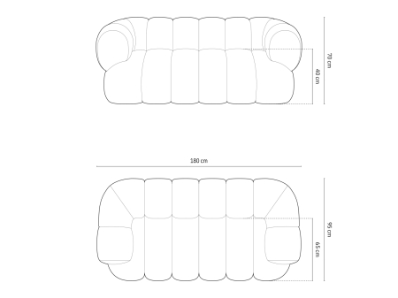 Canapea Koge cu tapițerie din catifea [5]