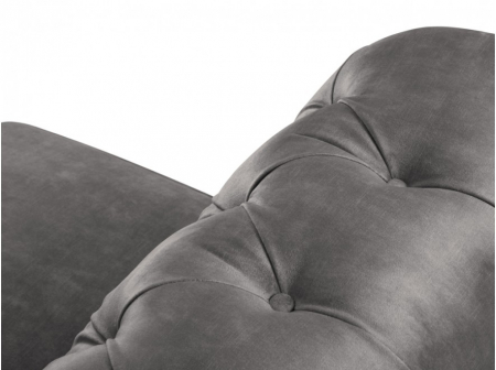 Canapea Lapis cu 3 locuri si tapiterie din catifea, gri [4]