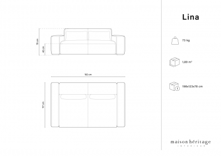 Canapea Lina cu 3 locuri si tapiterie din catifea [4]