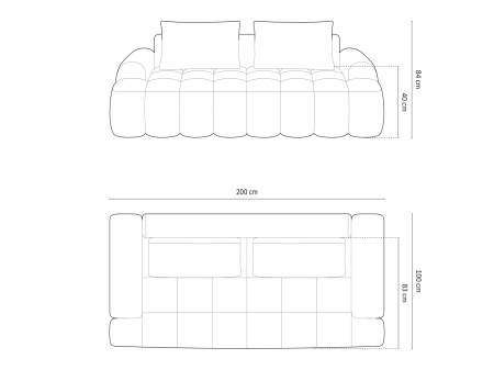 Canapea Linz cu tapițerie din catifea [5]