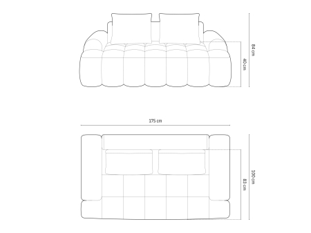 Canapea Linz cu tapițerie din catifea [5]