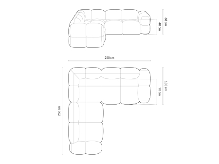 Canapea Loretto cu tapițerie din catifea [6]