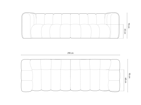 Canapea Lupine cu tapițerie din bouclé [4]