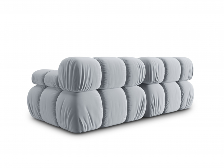 Canapea modulară Bellis cu 2 locuri si tapiterie din catifea, albastru deschis [3]