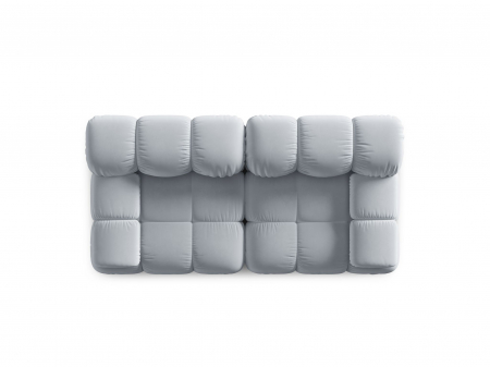 Canapea modulară Bellis cu 2 locuri si tapiterie din catifea, albastru deschis [2]