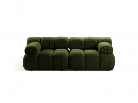 Canapele - Canapea modulara Bellis cu 2 module si tapiterie boucle, verde