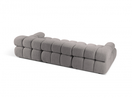 Canapea modulara Bellis cu 3 module si tapiterie boucle, gri deschis [2]