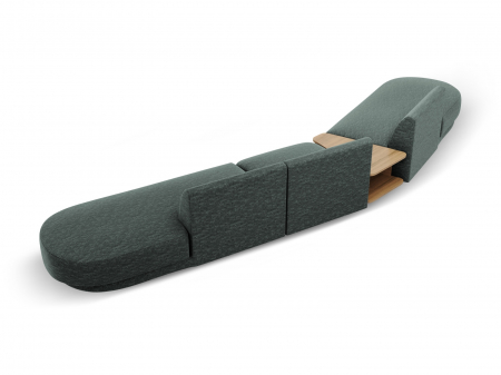 Canapea modulara Miley cu tapiterie din tesatura structurala si colt pe partea stanga, petrol [3]