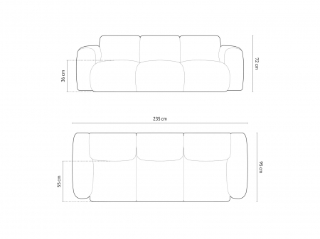 Canapea Nolio cu tapiterie din tesatura structurala [5]