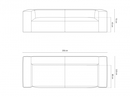 Canapea Nuria cu 4 locuri si tapiterie din catifea [4]
