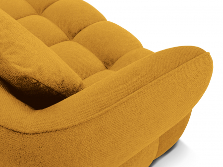 Canapea Reese cu 2 locuri si tapiterie din tesatura structurala, galben mustar [5]