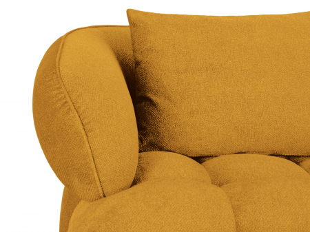 Canapea Reese cu 2 locuri si tapiterie din tesatura structurala, galben mustar [4]