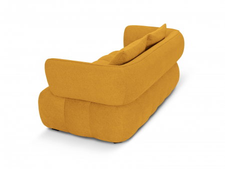 Canapea Reese cu 2 locuri si tapiterie din tesatura structurala, galben mustar [3]