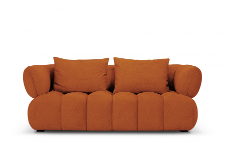 Canapea Reese cu 2 locuri si tapiterie din tesatura structurala, teracota [2]