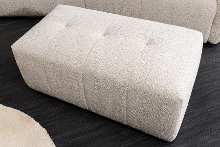 Canapea ROYAL 120 cm cu miez de arcuri, țesătură bouclé, bej șampanie [2]