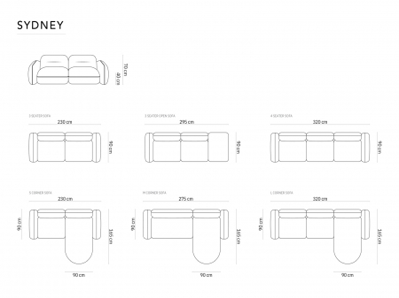 Canapea Sydney cu tapiterie din catifea [5]