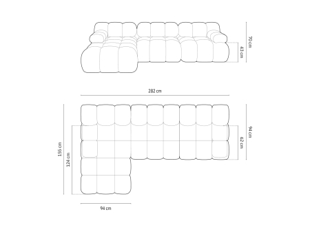Colțar Bellis cu tapițerie din catifea [4]