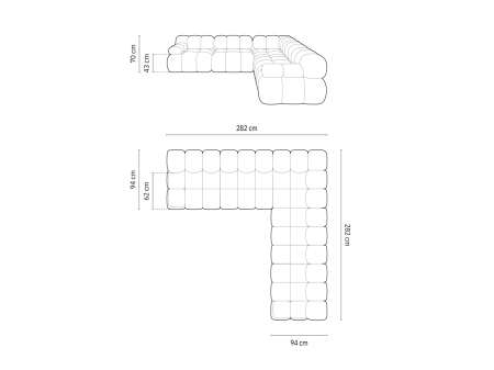 Colțar Bellis cu tapițerie din catifea [4]