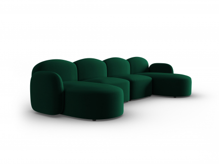 Coltar Blair in forma de U cu tapiterie din catifea, verde [1]