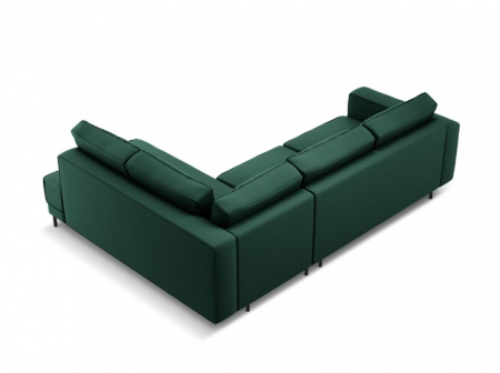 Coltar extensibil Caro cu colt pe partea dreapta si tapiterie din tesatura structurala, verde [4]