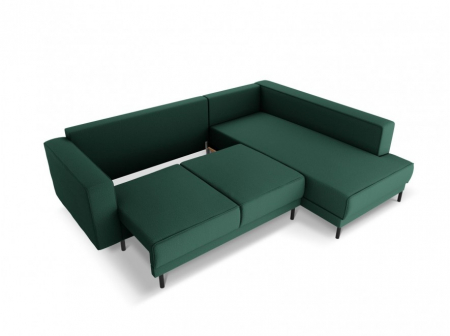 Coltar extensibil Caro cu colt pe partea dreapta si tapiterie din tesatura structurala, verde [3]