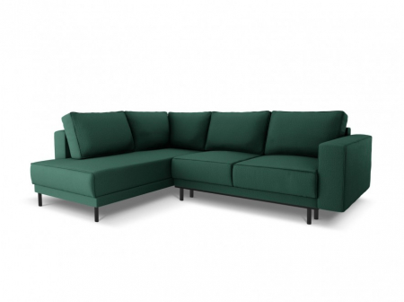 Coltar extensibil Caro cu colt pe partea stanga si tapiterie din tesatura structurala, verde [1]