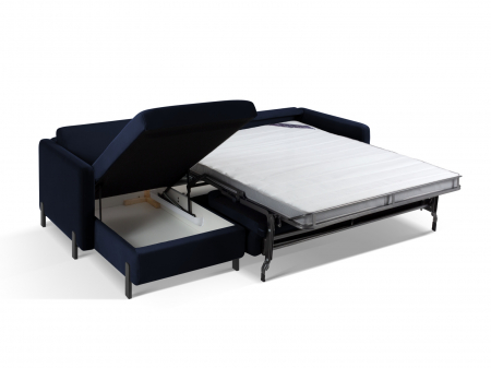 Coltar extensibil Gloria cu saltea inclusa si tapiterie din catifea [3]